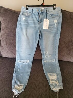 Cello Destroyed Light Wash Jeans